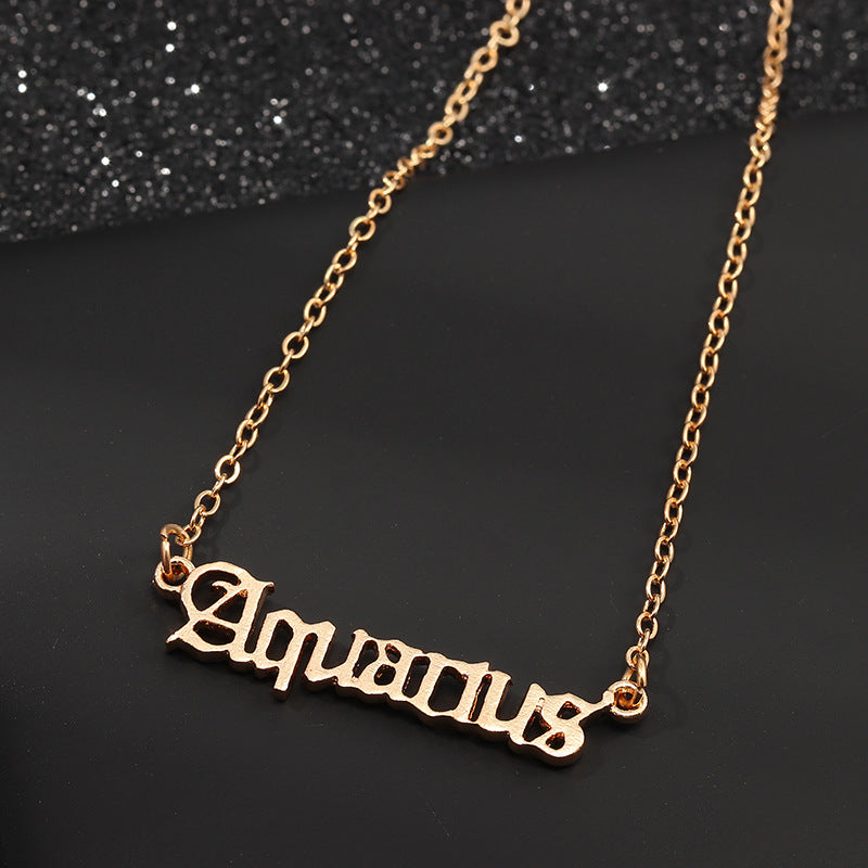 Collier Zodiac Old English Necklace