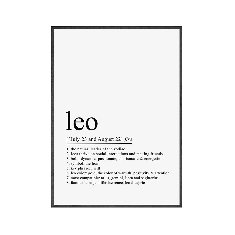 Zodiac Constellation Quotes Poster Decoration