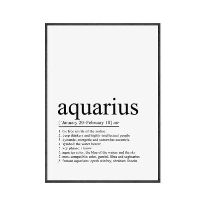 Zodiac Constellation Quotes Poster Decoration